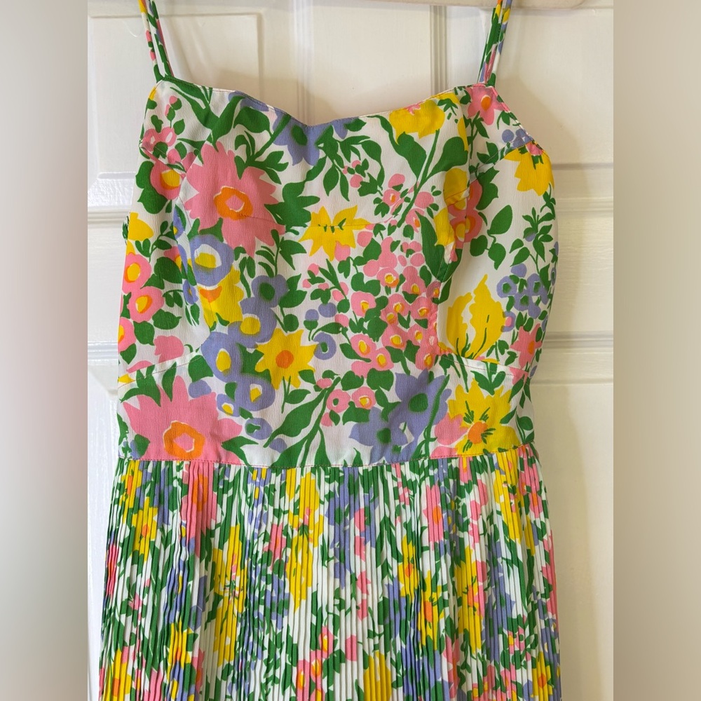 1960’s Vintage‎ Gabar Floral Multicolor Pleated Sunsuit Swimsuit Small Medium - Picture 2 of 12